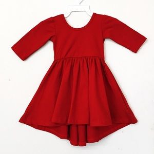 Eyee kids 3T red hi-low twirl dress